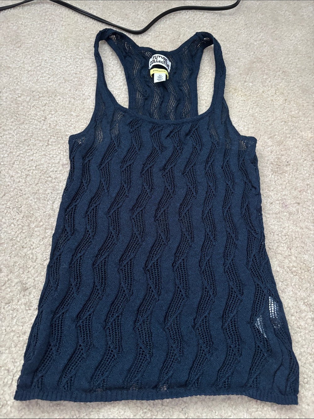 Navy knit tank top